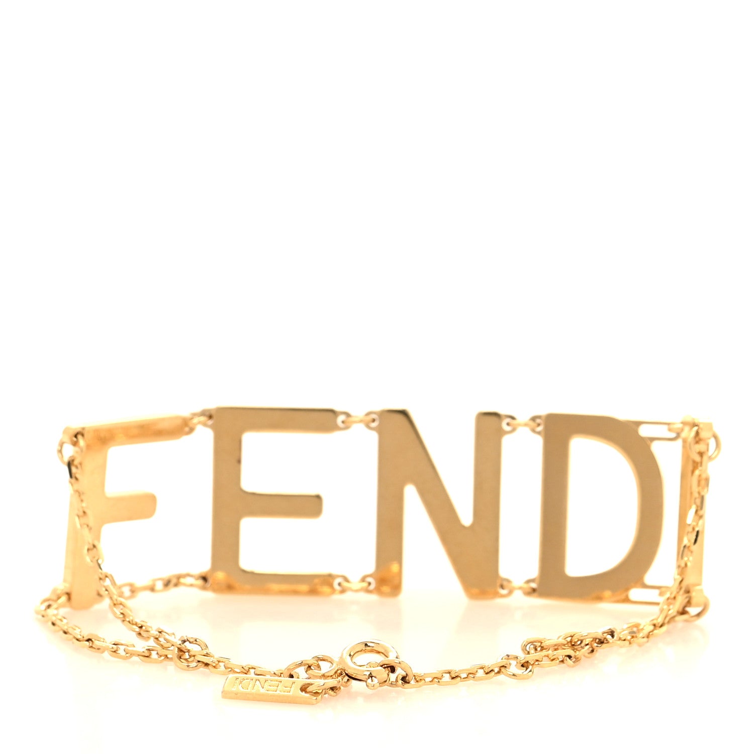 Fendi Metal Logo Bracelet Gold 3 of 5