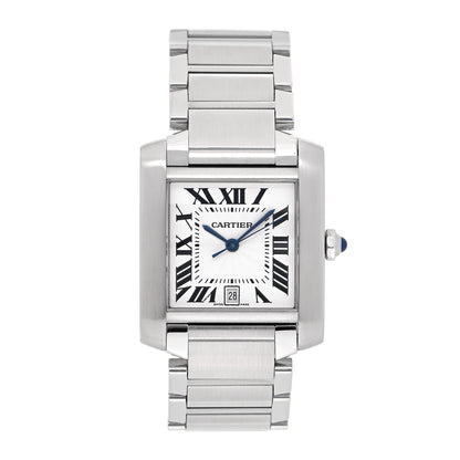 Cartier Stainless Steel 28mm Tank Francaise Automatic Watch 1 of 4