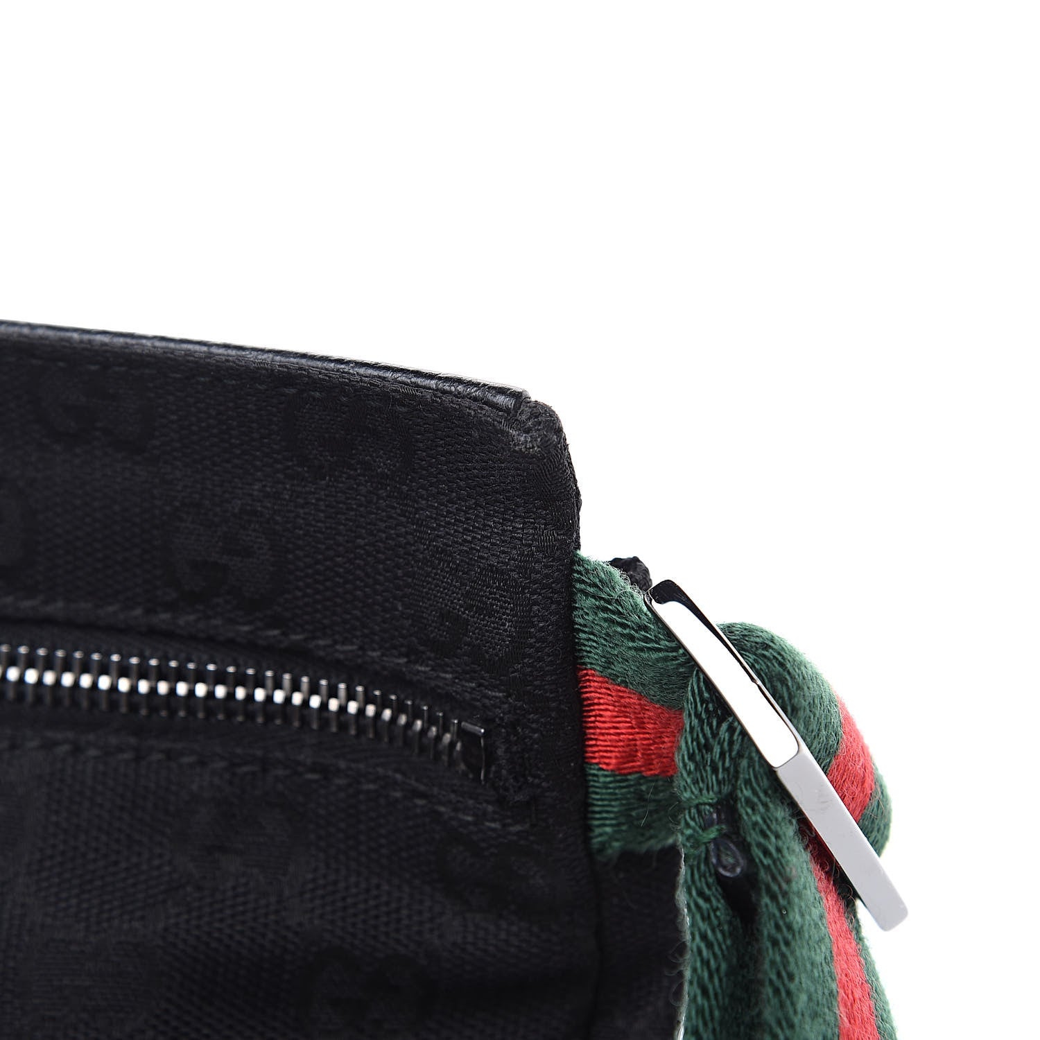 Gucci GG Monogram Web Double Pocket Belt Bag Black 11 of 12