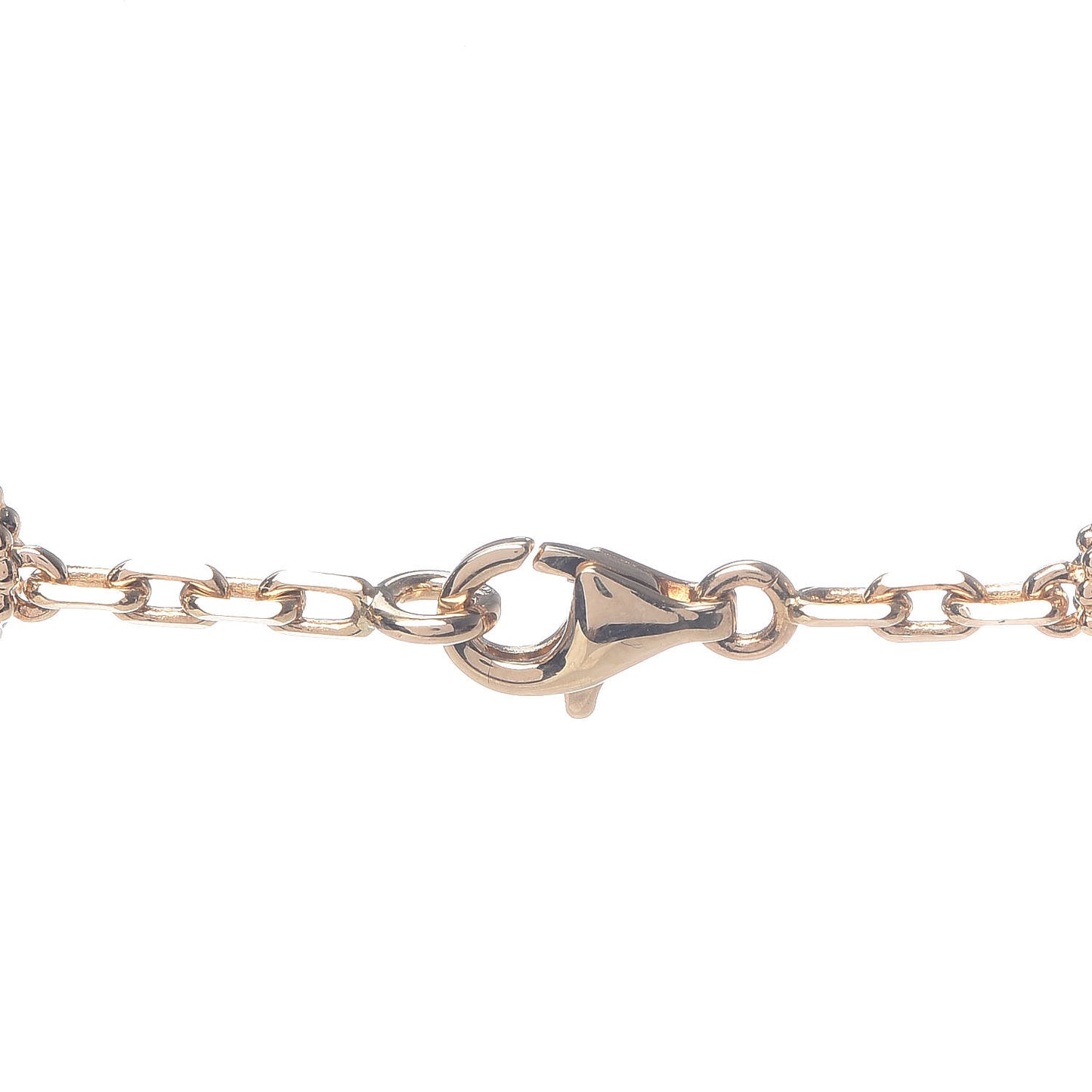 18K Yellow Gold Mother of Pearl 10 Motifs Vintage Alhambra Necklace