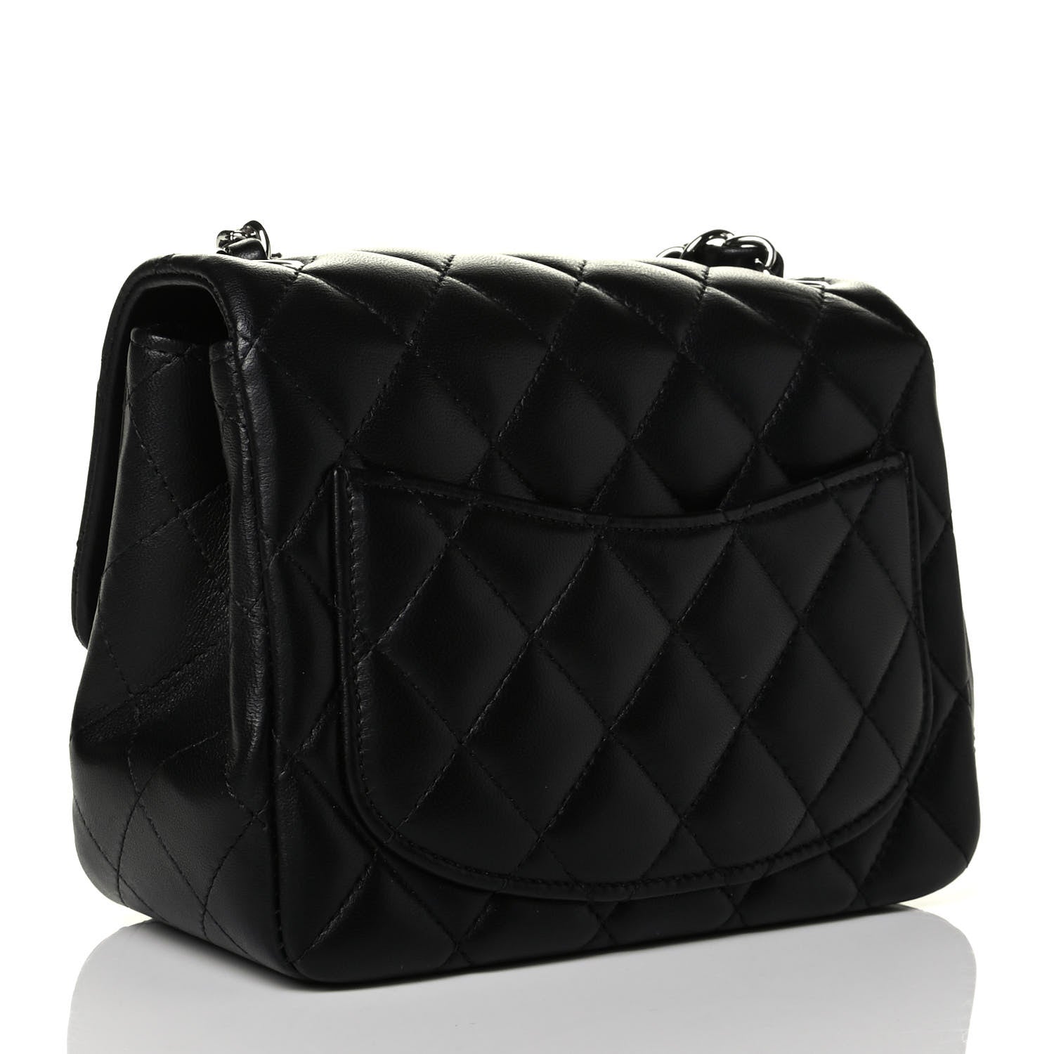 Chanel Lambskin Quilted Mini Square Flap Black 2 of 7