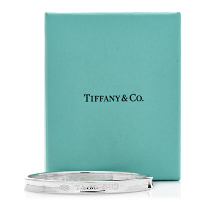 Tiffany Sterling Silver Narrow 1837 Bangle Bracelet 4 of 4