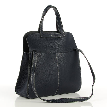 Hermes Taurillon Clemence Halzan 31 GM Bleu Saphir 3 of 8