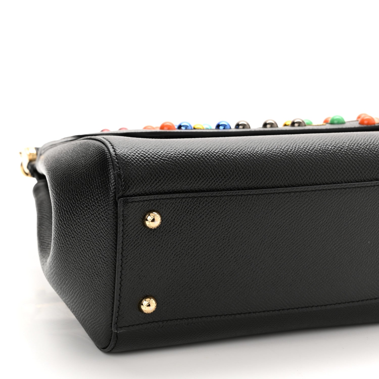 Dolce & Gabbana Dauphine Medium DG Family Patch Miss Sicily Satchel Black 9 of 11