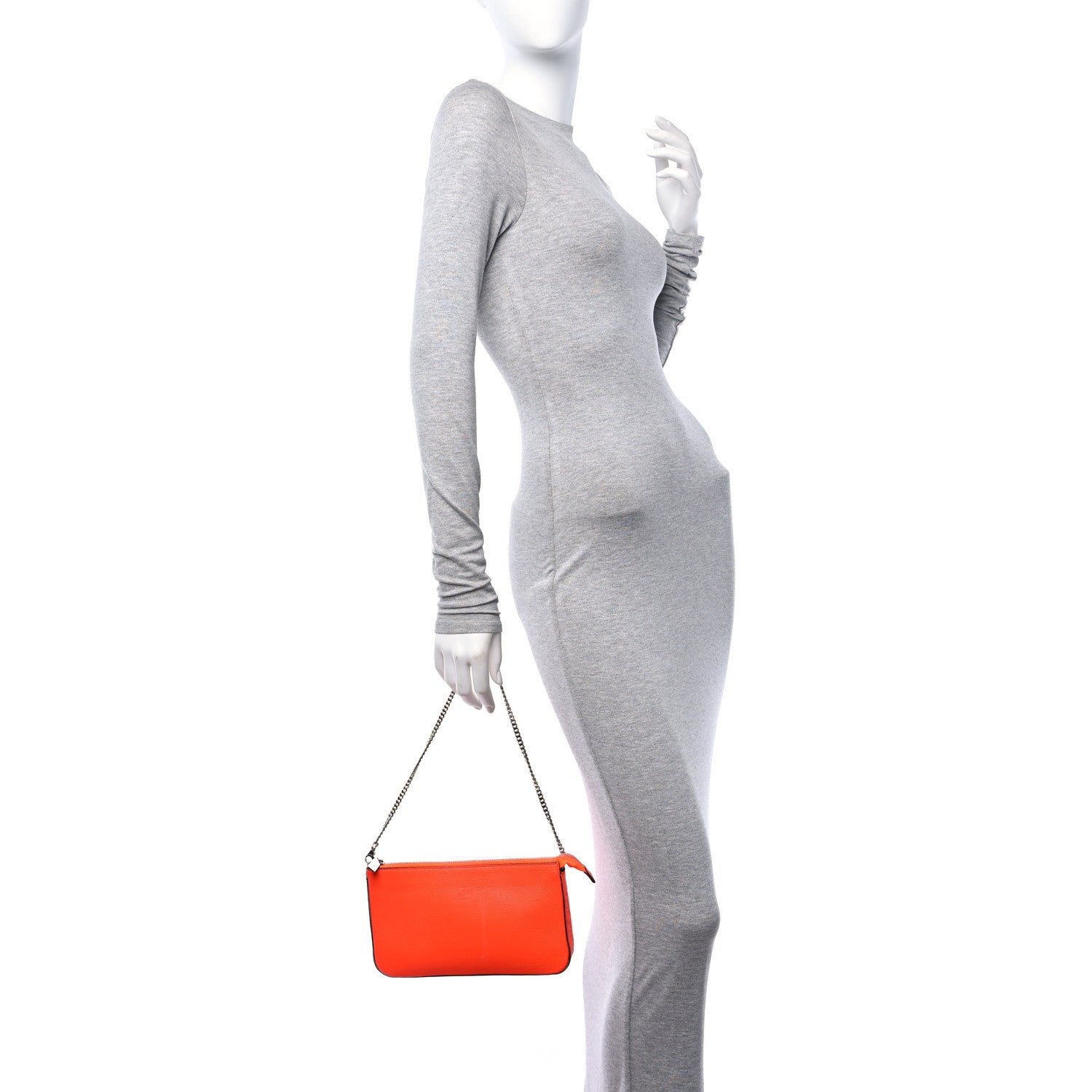 Christian Louboutin Calfskin Empire Loubila Chain Clutch Sunrise 2 of 12