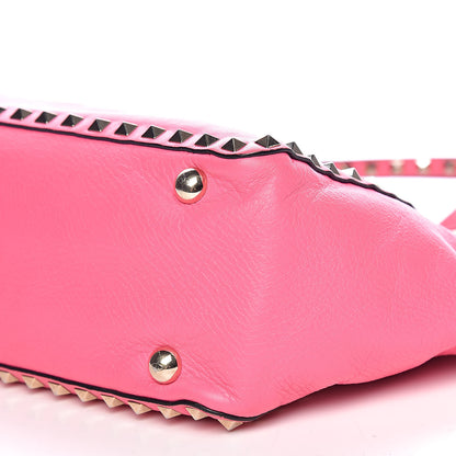 Valentino Garavani Vitello Small Rockstud Tote Fuxia Fluo 8 of 19