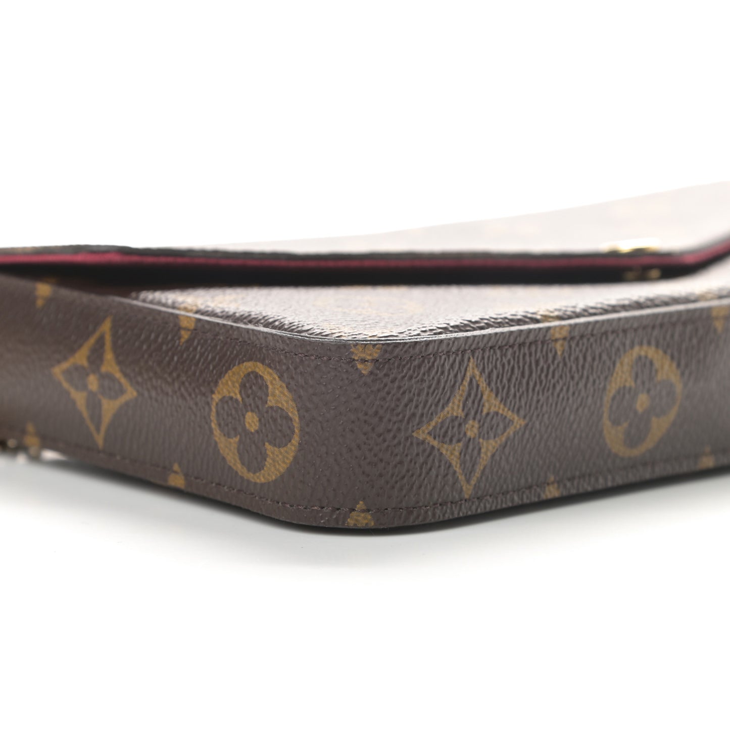 Monogram Pochette Felicie Chain Wallet Fuchsia