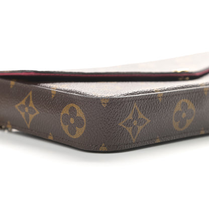 Louis Vuitton Monogram Pochette Felicie Chain Wallet Fuchsia 12 of 18