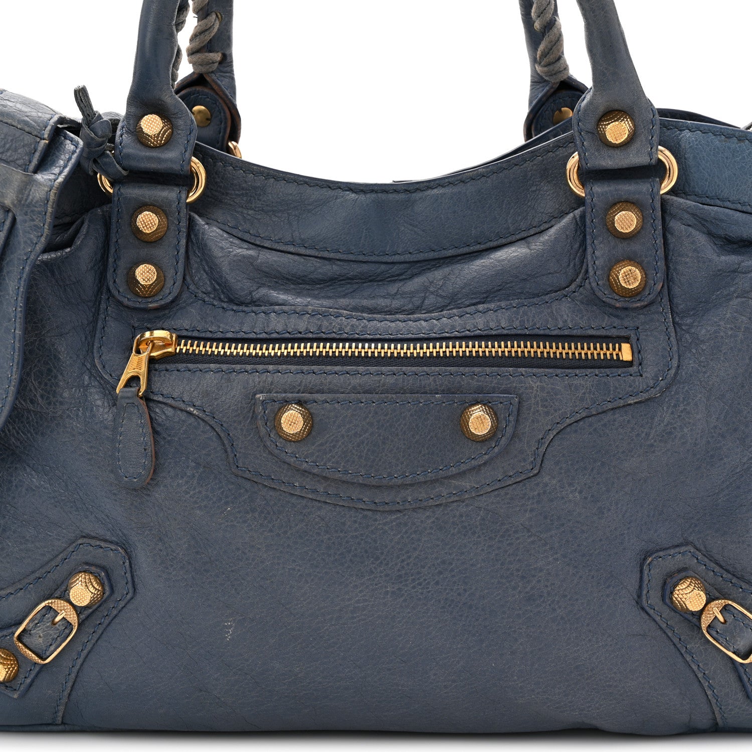 Balenciaga Agneau Giant 12 Gold Hardware Town Bleu Persan 9 of 13