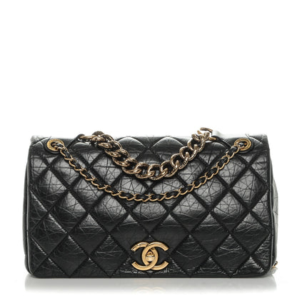 Chanel Aged Calfskin Quilted Medium Pondichery Flap Black 1 of 7