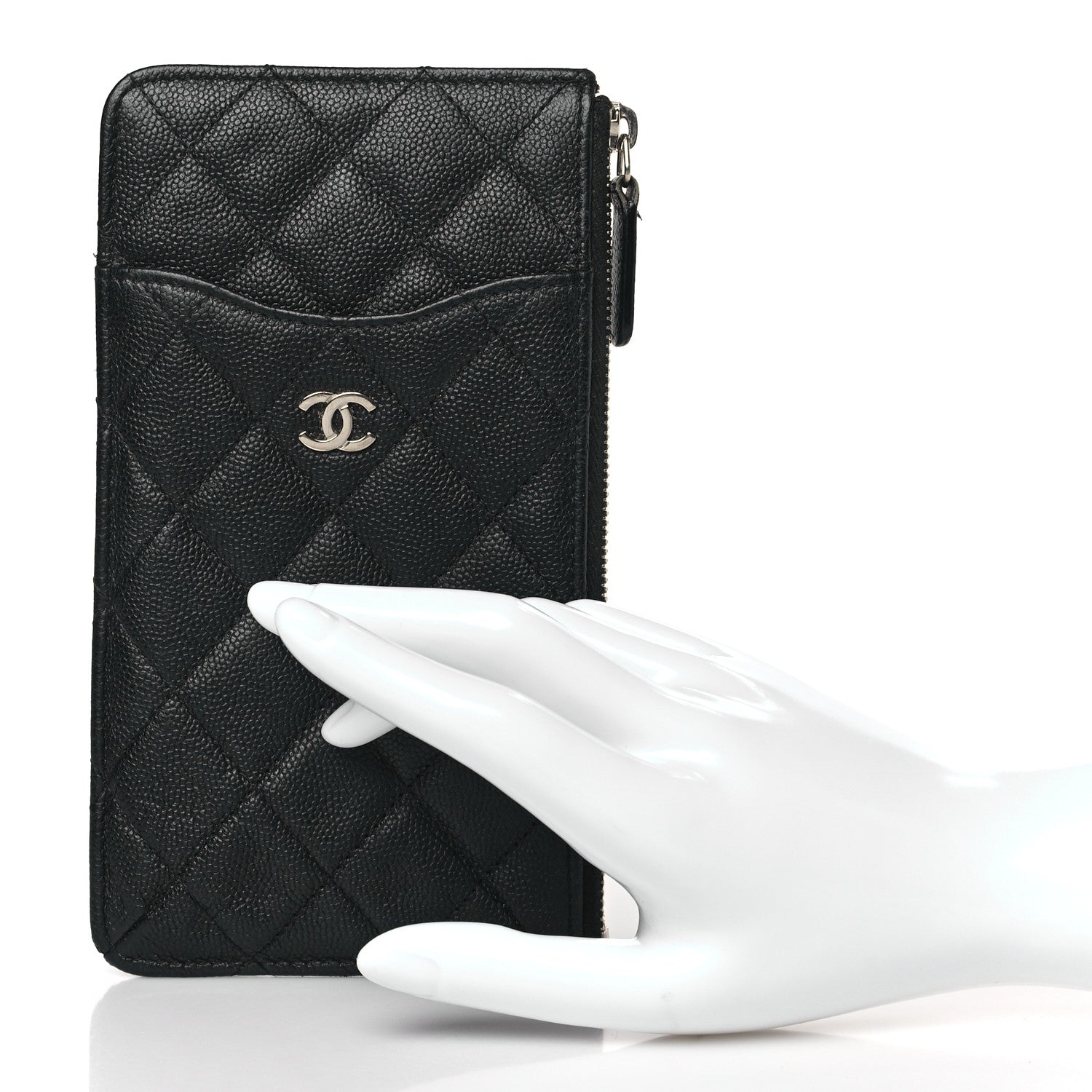 Chanel Caviar Quilted Classic iPhone Pouch Black 2 of 8
