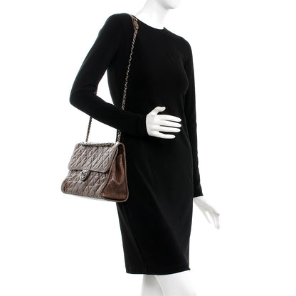 Chanel Crumpled Grained Calfskin Jumbo CC Crave Flap Beige 2 of 7