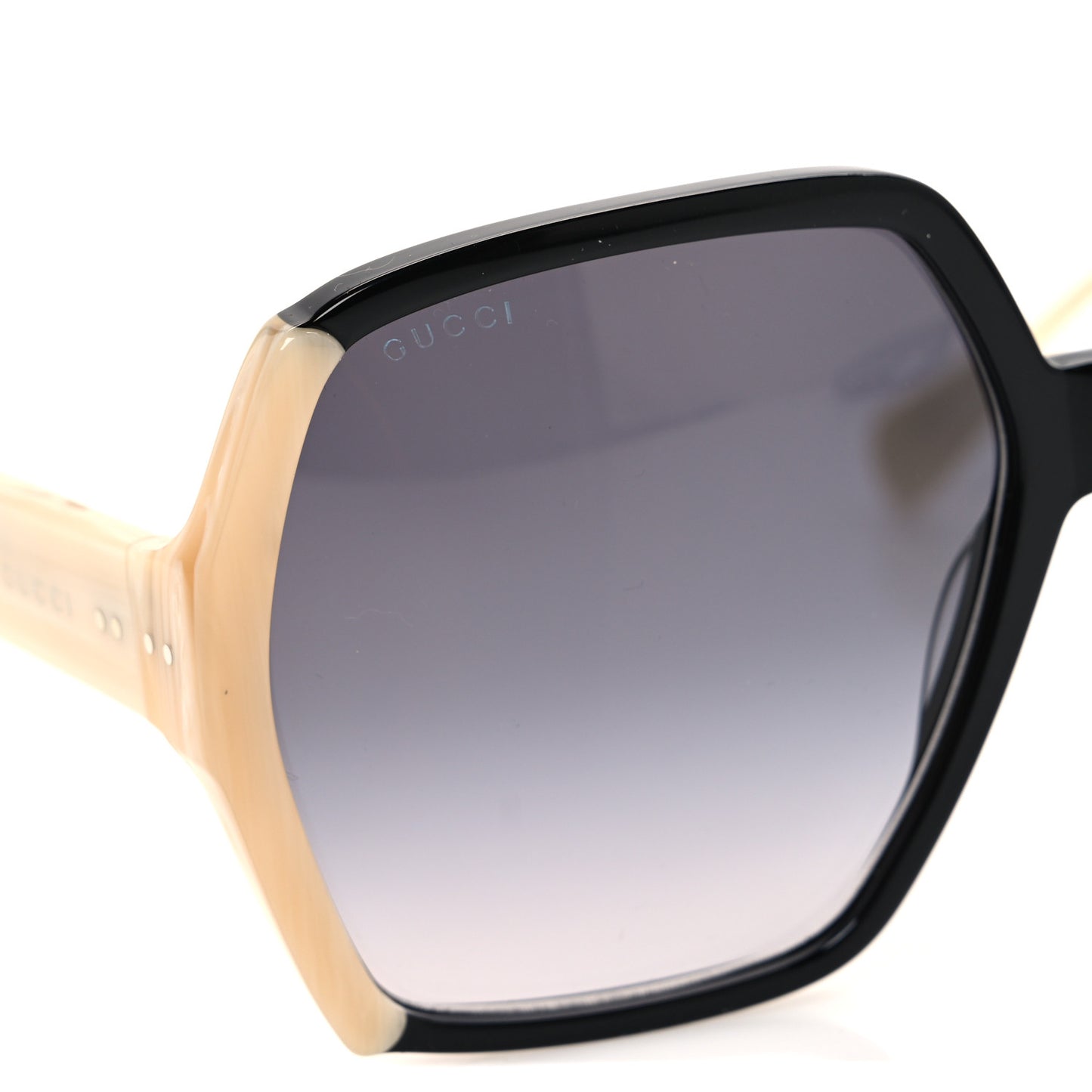 Acetate Square Frame Sunglasses GG1065S Black Beige