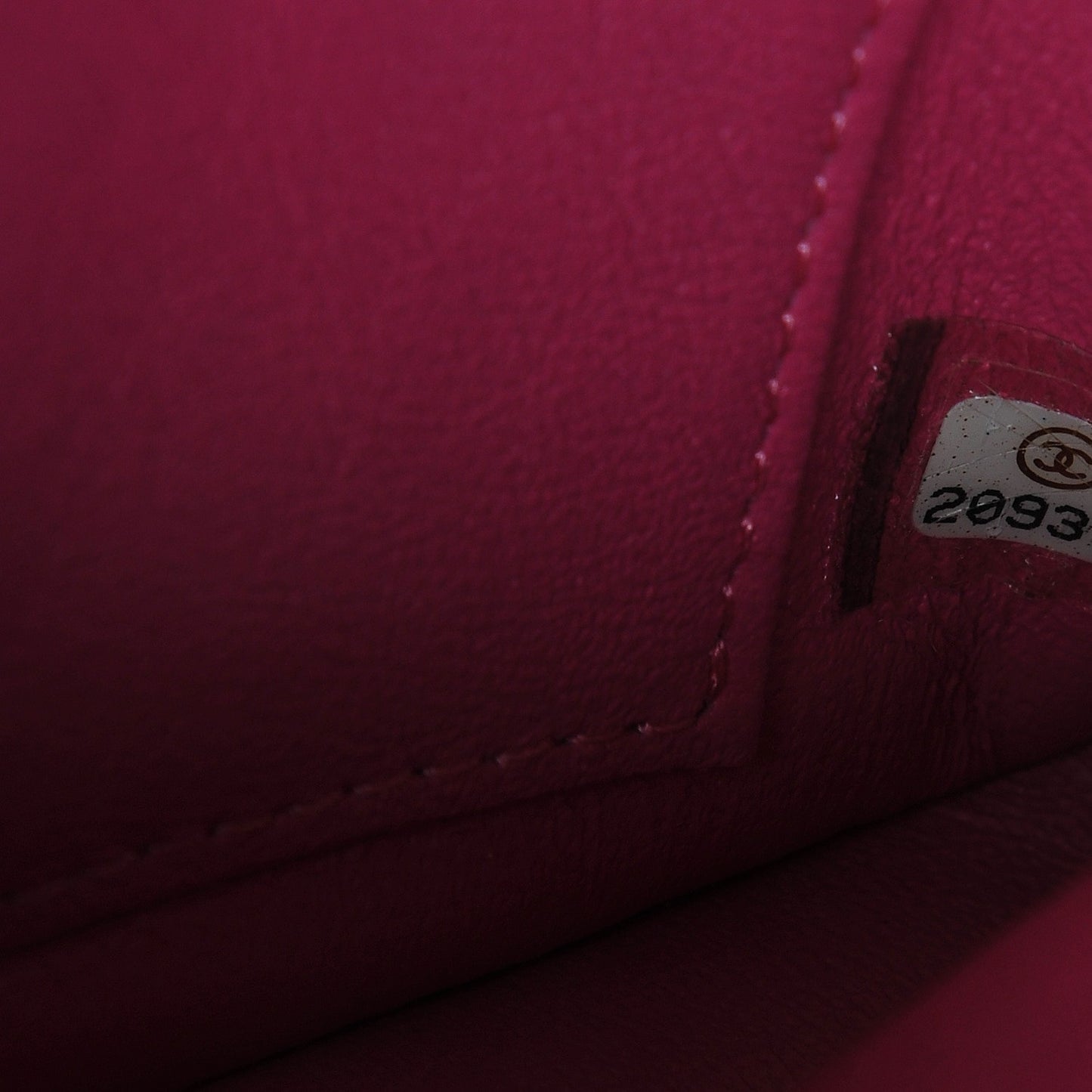 Lambskin Chevron Quilted Extra Mini Flap Dark Pink
