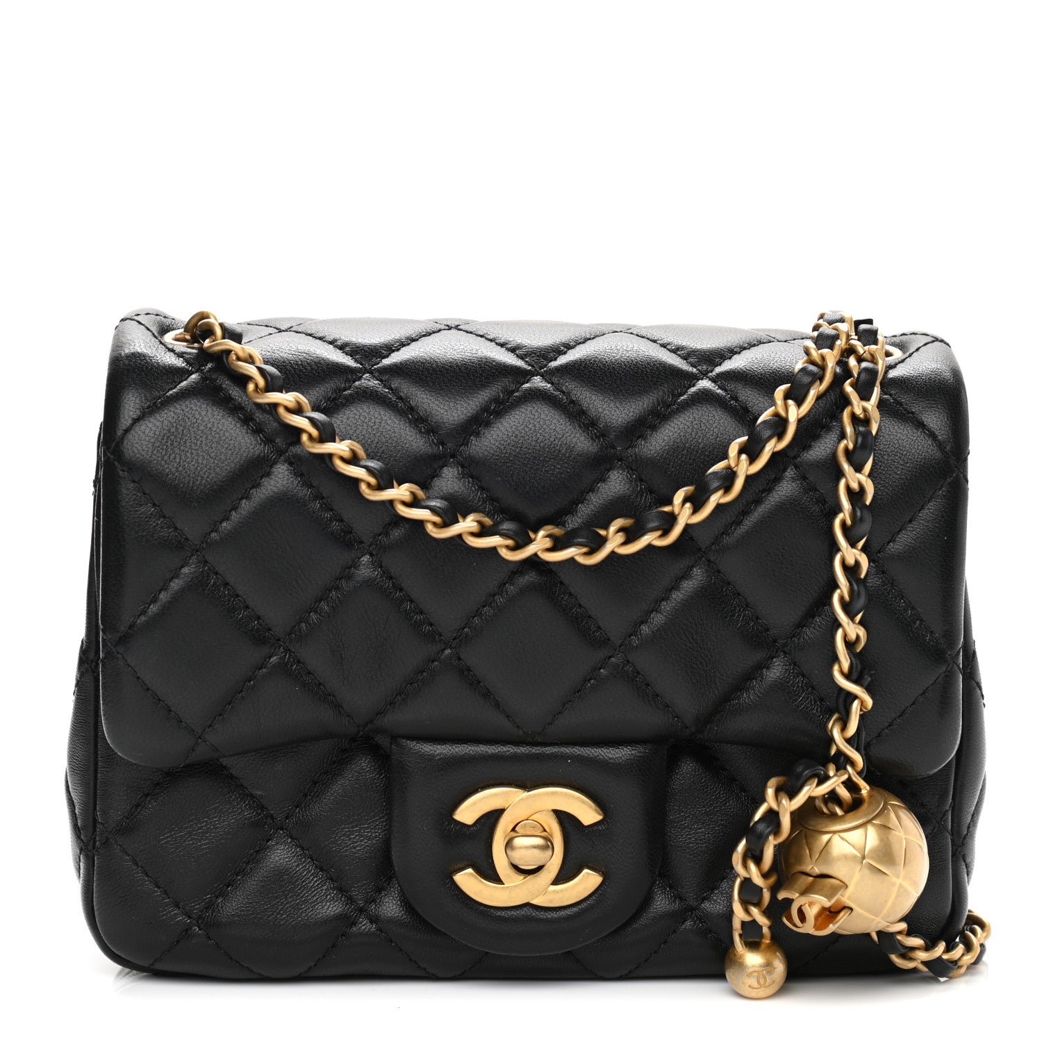 Chanel Lambskin Quilted Mini Pearl Crush Flap Black 1 of 10