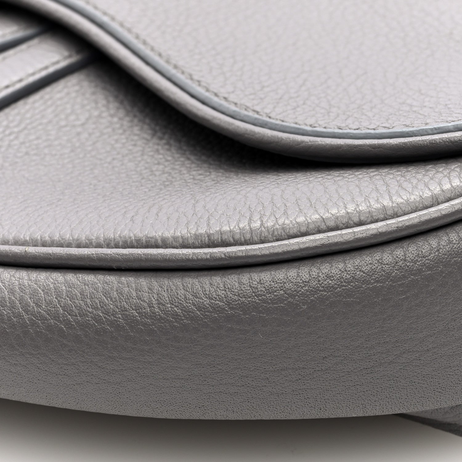 Christian Dior Grained Calfskin Mens Saddle Bag Grey 9 of 9