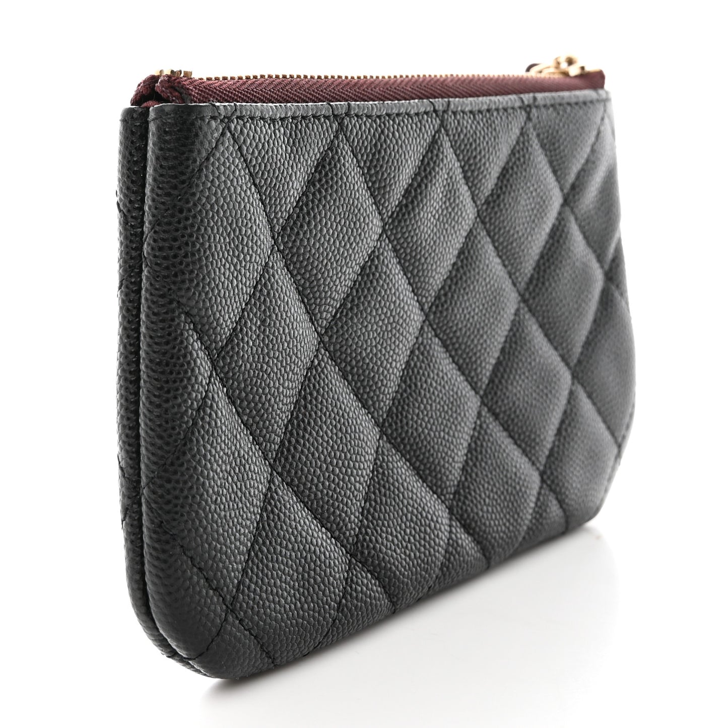 Caviar Quilted Small Pouch Black