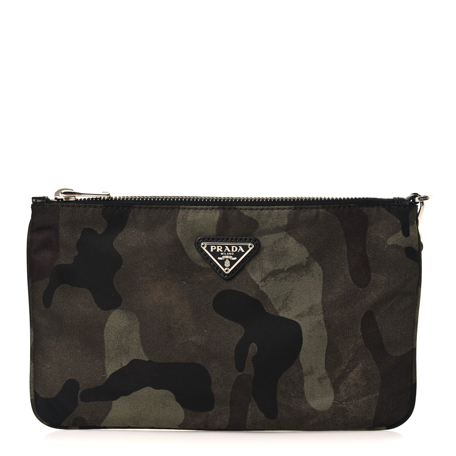 Prada Tessuto Nylon Saffiano Wristlet Mimetico 1 of 9