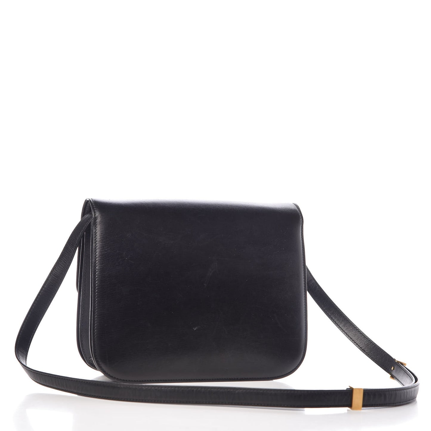 Box Calfskin Medium Classic Box Flap Bag Black