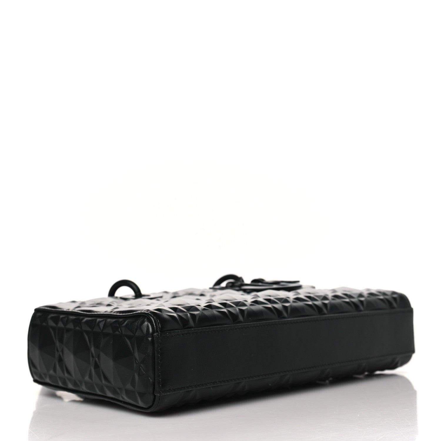 Christian Dior Calfskin Cannage Diamond Lady D-Joy Black 4 of 8