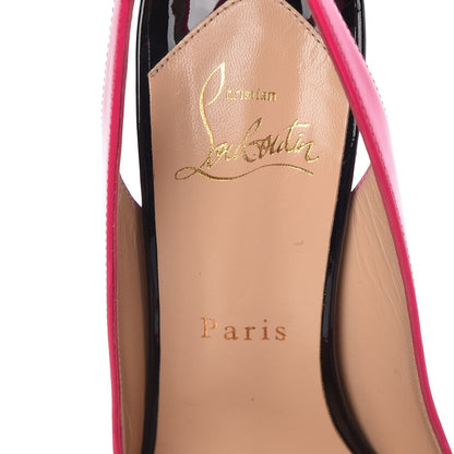 Christian Louboutin Patent Flo Sling 120 Pumps 37.5 Rose Matadore Flame 7 of 11