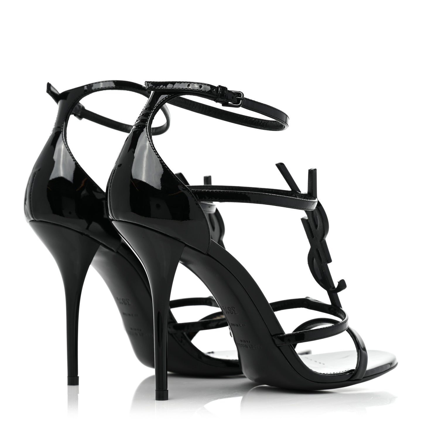 Patent Cassandra 100 Ankle Strap Sandals 38.5 Black