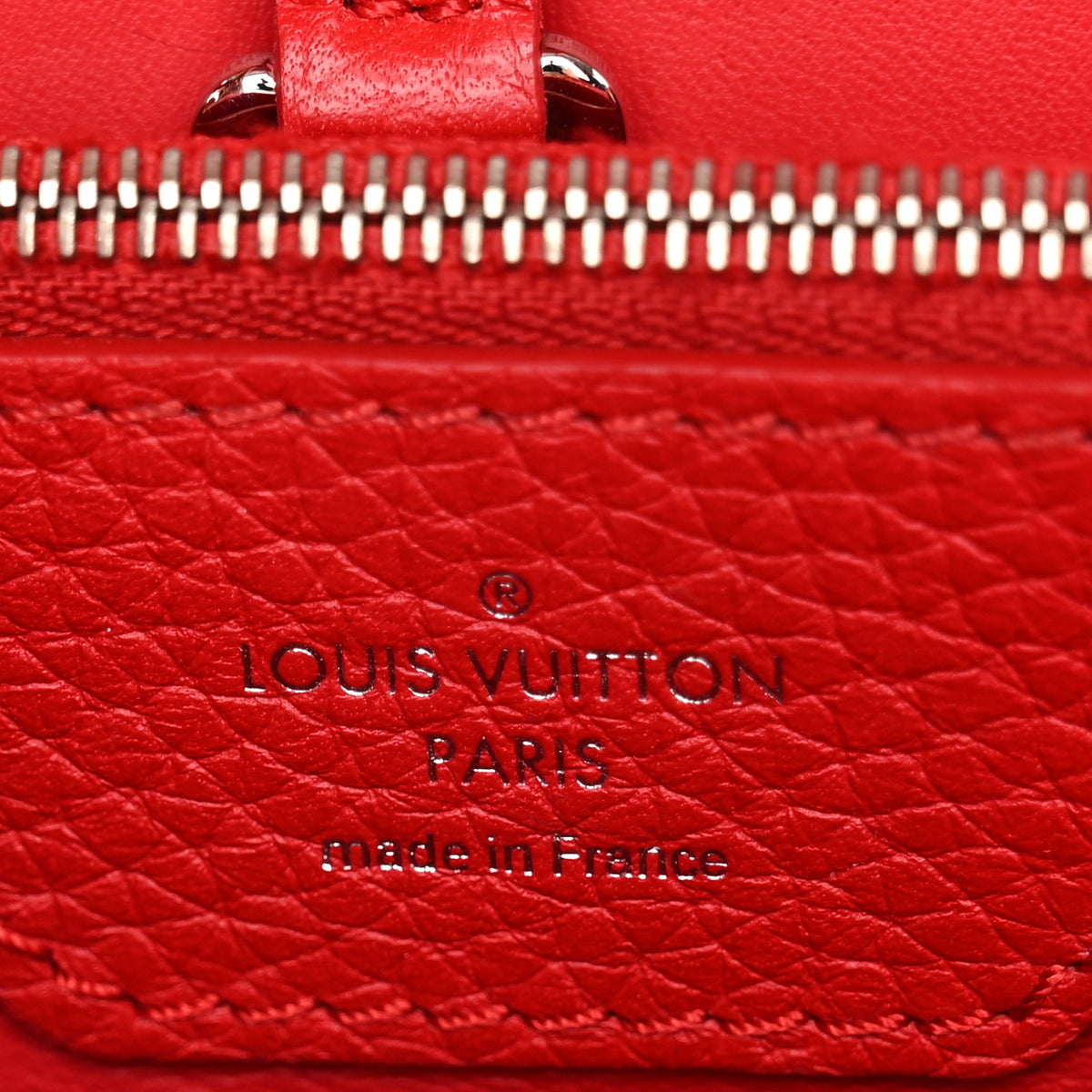 Louis Vuitton Taurillon Capucines MM Coquelicot 7 of 11