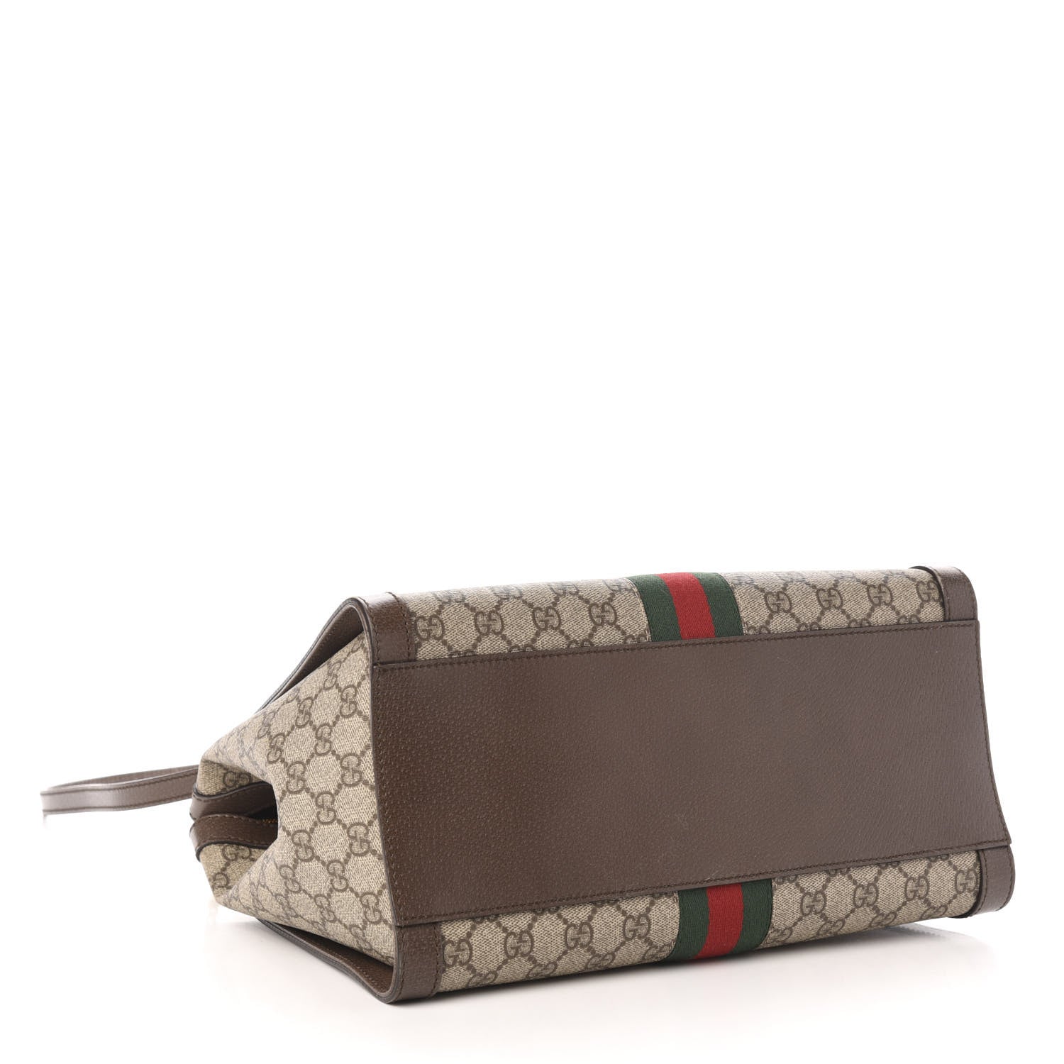 Gucci GG Supreme Monogram Web Medium Ophidia Tote Bag Brown 4 of 11