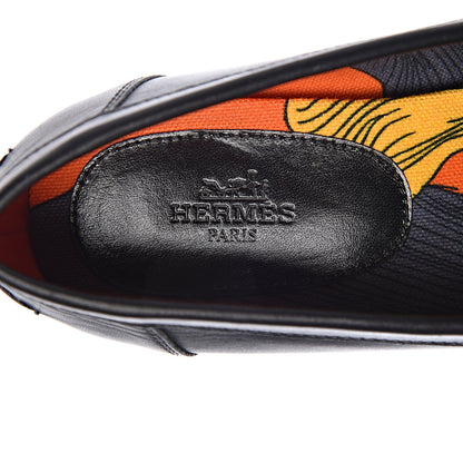 Hermes Calfskin Womens Kennedy Loafers 37 Black 6 of 11