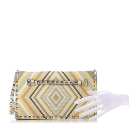 Valentino Garavani Nappa Native Couture 1975 Rockstud Wristlet Clutch Multicolor 2 of 11