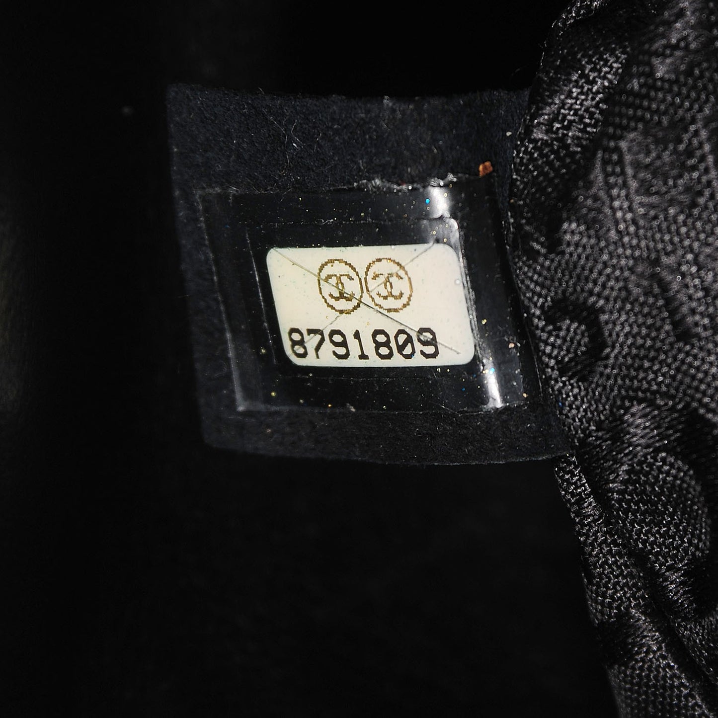 Patent Camellia Embossed Mini Rectangular Flap Black