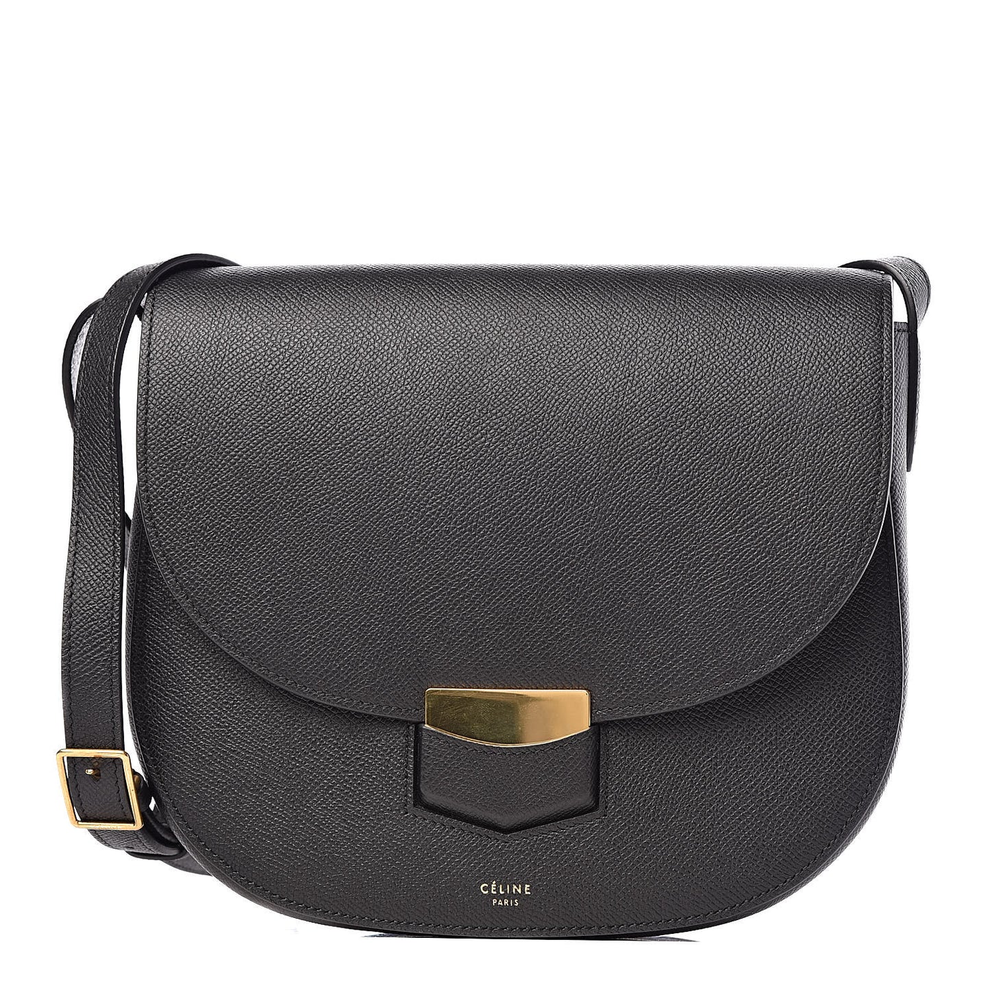 Grained Calfskin Medium Trotteur Black