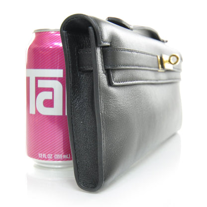 Hermes Swift Kelly Cut Clutch Pochette Black 3 of 8