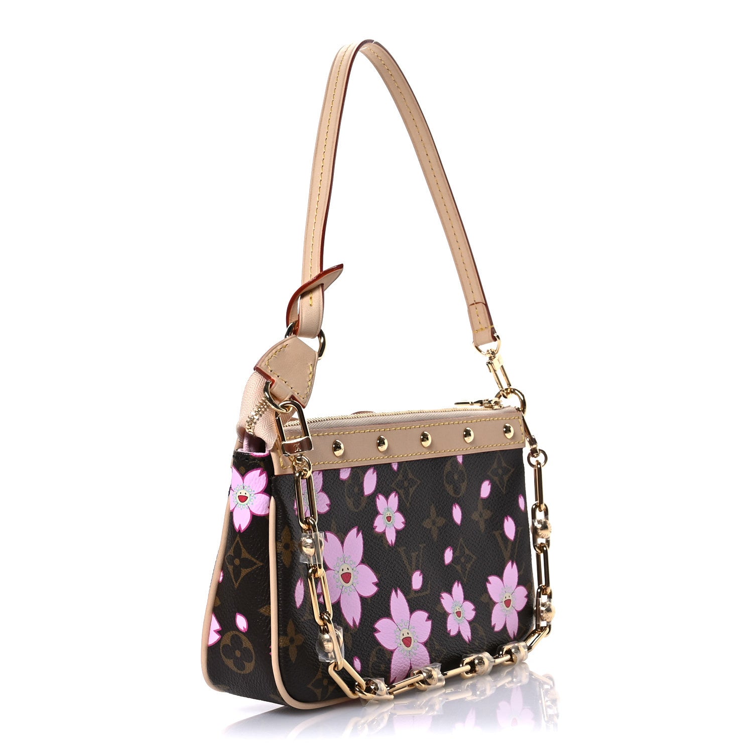 Louis Vuitton LV X TM Monogram Pochette Accessories Sakura Brown 3 of 10