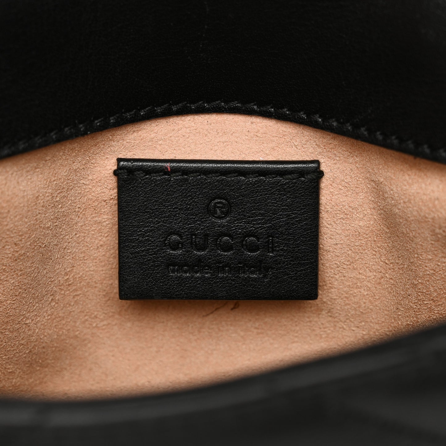 Calfskin Matelasse Super Mini GG Marmont Shoulder Bag Black