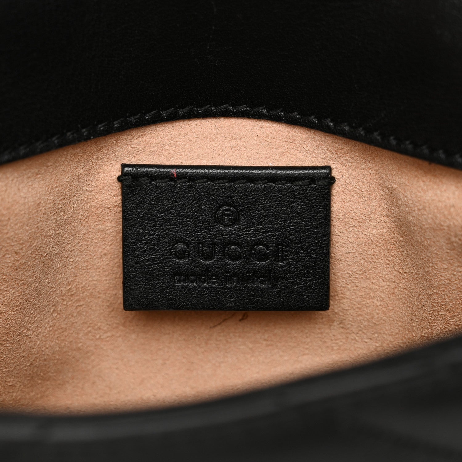 Gucci Calfskin Matelasse Super Mini GG Marmont Shoulder Bag Black 6 of 10