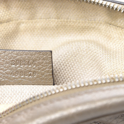 Gucci Metallic Pebbled Calfskin Small Soho Disco Bag Golden Beige 7 of 23