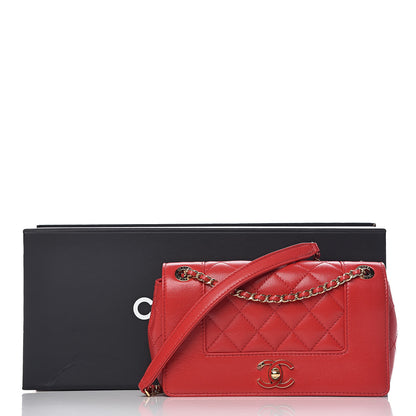 Chanel Sheepskin Quilted Small Vintage Mademoiselle Flap Red 10 of 10