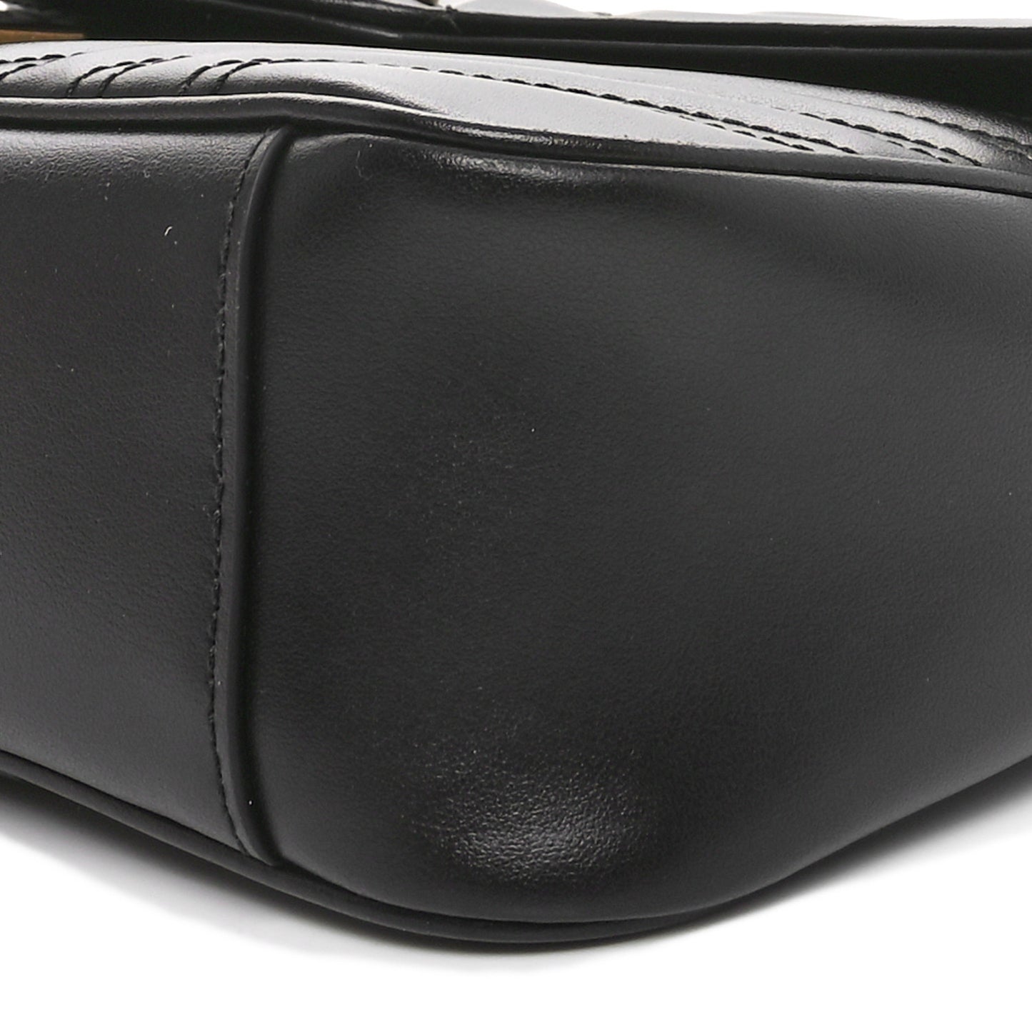 Calfskin Matelasse Small GG Marmont Shoulder Bag Black