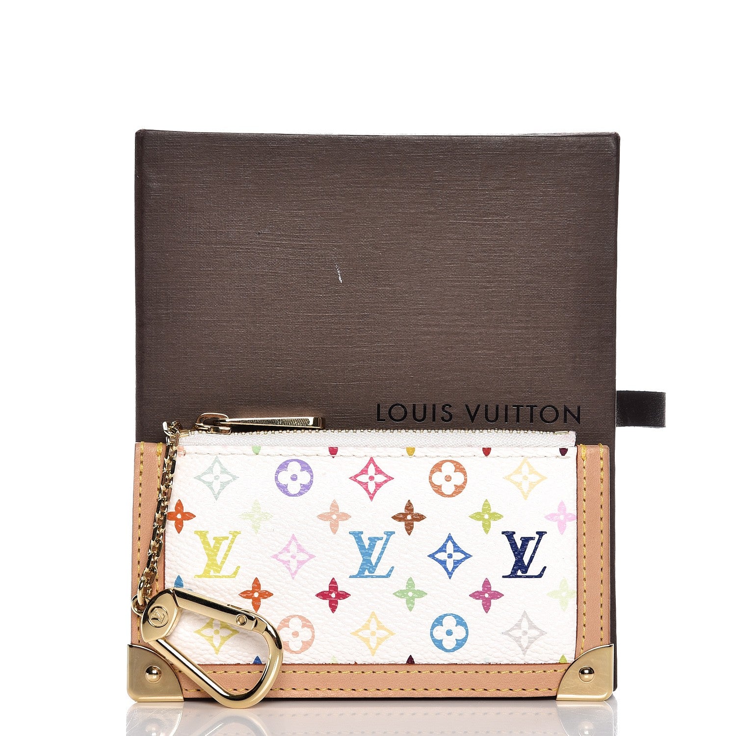 Louis Vuitton Monogram Multicolor Key Pouch White 10 of 10