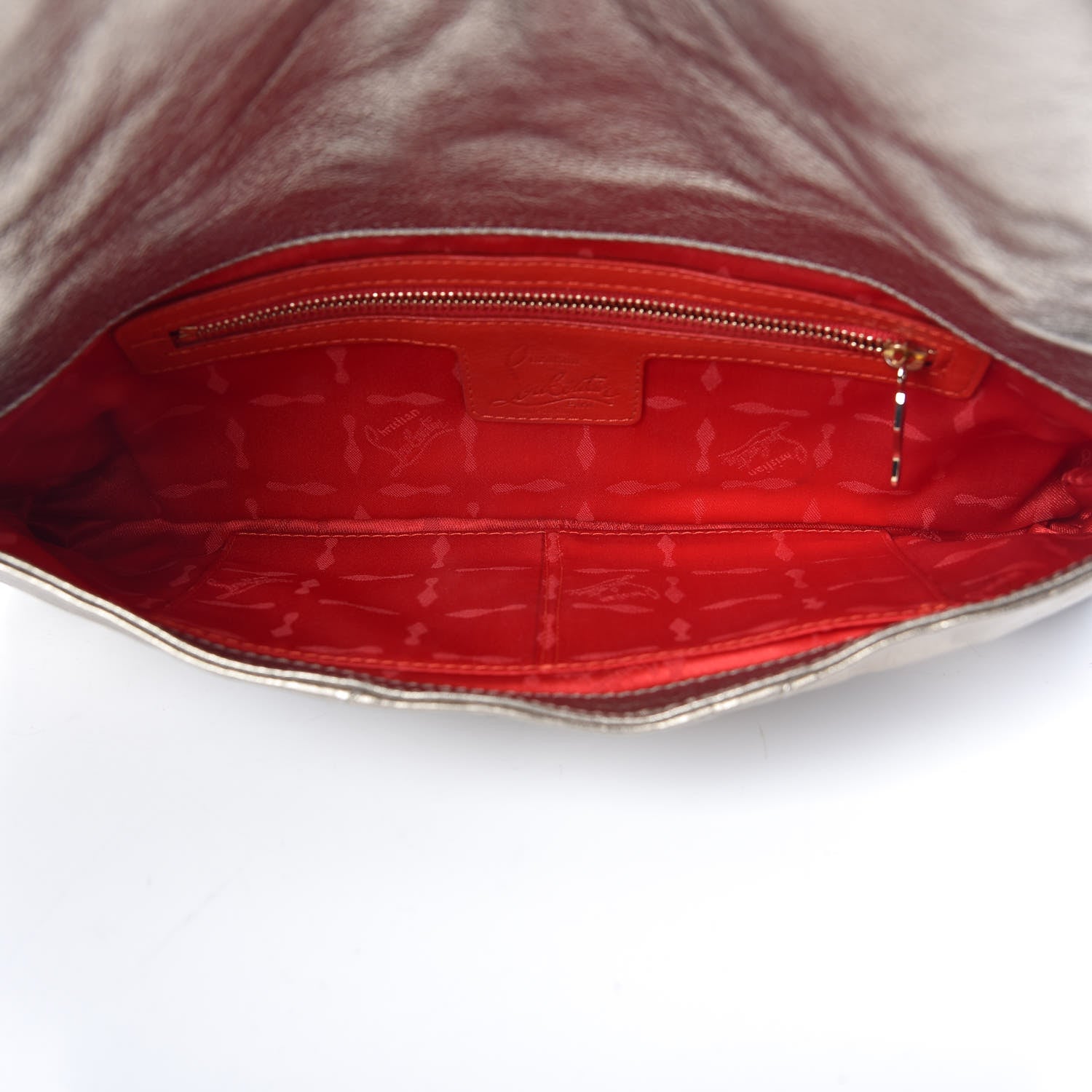 Christian Louboutin Metallic Calfskin Pillow Clutch Gold 5 of 6