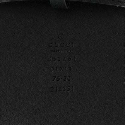 Gucci Moon Calfskin Pearl Double G 70mm Belt 75 30 Black Cream 4 of 6