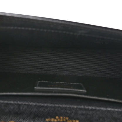 Saint Laurent Grain De Poudre Small Classic Monogram Kate Satchel Black 5 of 10