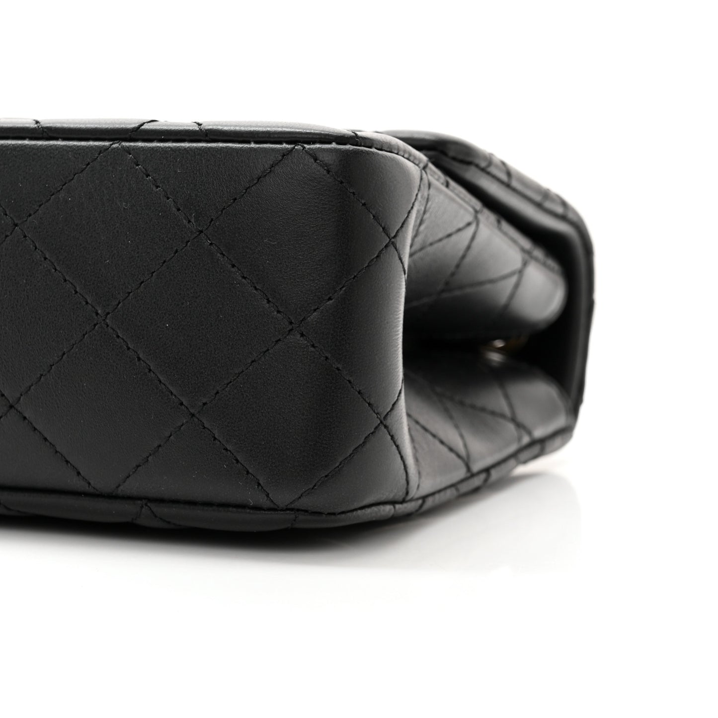 Lambskin Quilted Small Sweet Camellia Flap Black