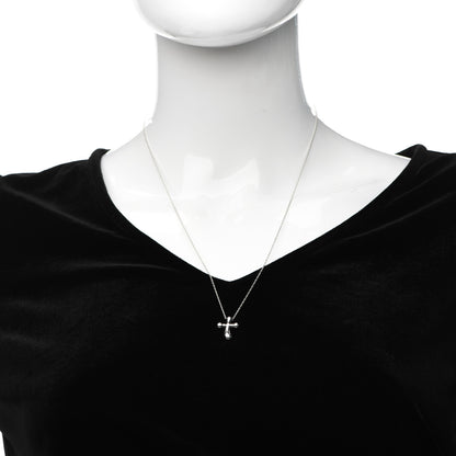 Tiffany Sterling Silver 14mm Elsa Peretti Cross Pendant Necklace 2 of 7