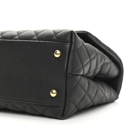 Chanel Caviar Lizard Quilted Small Coco Handle Flap Black 10 of 12
