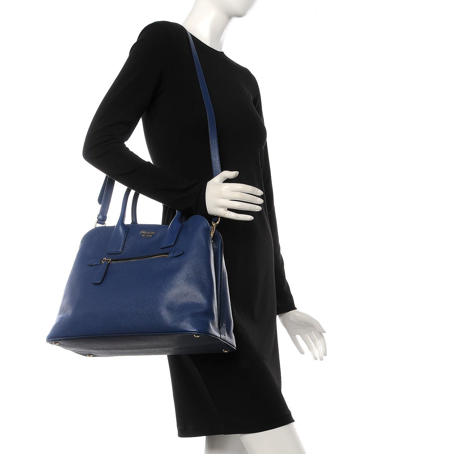 Saffiano Cuir Open Promenade Tote Bluette