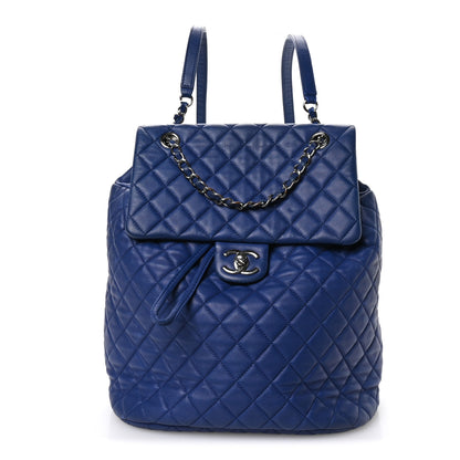 Chanel Lambskin Quilted Large Urban Spirit Backpack Blue 1 of 10