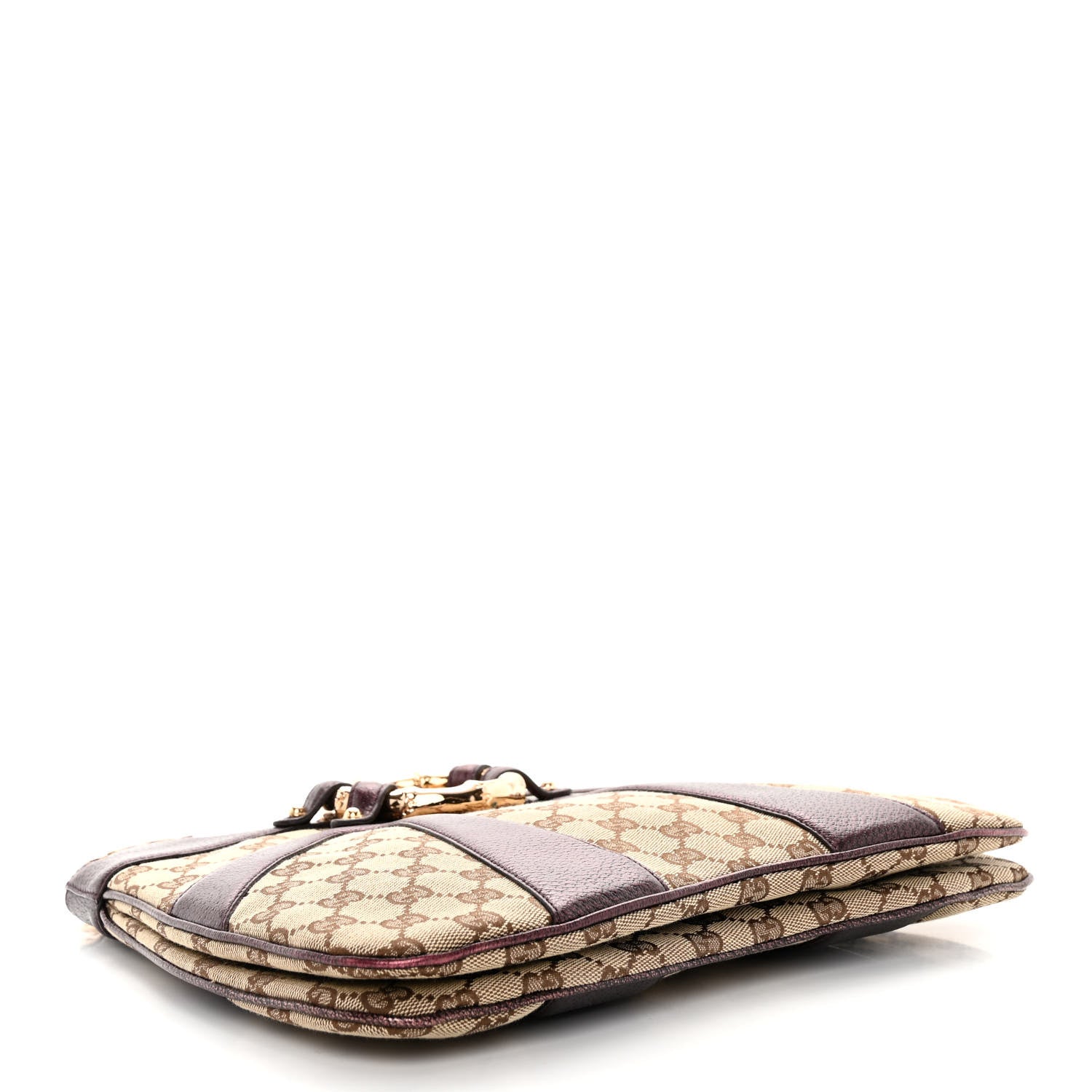 Gucci Monogram Bamboo Chain Tom Ford Shoulder Bag Metallic Purple 4 of 9
