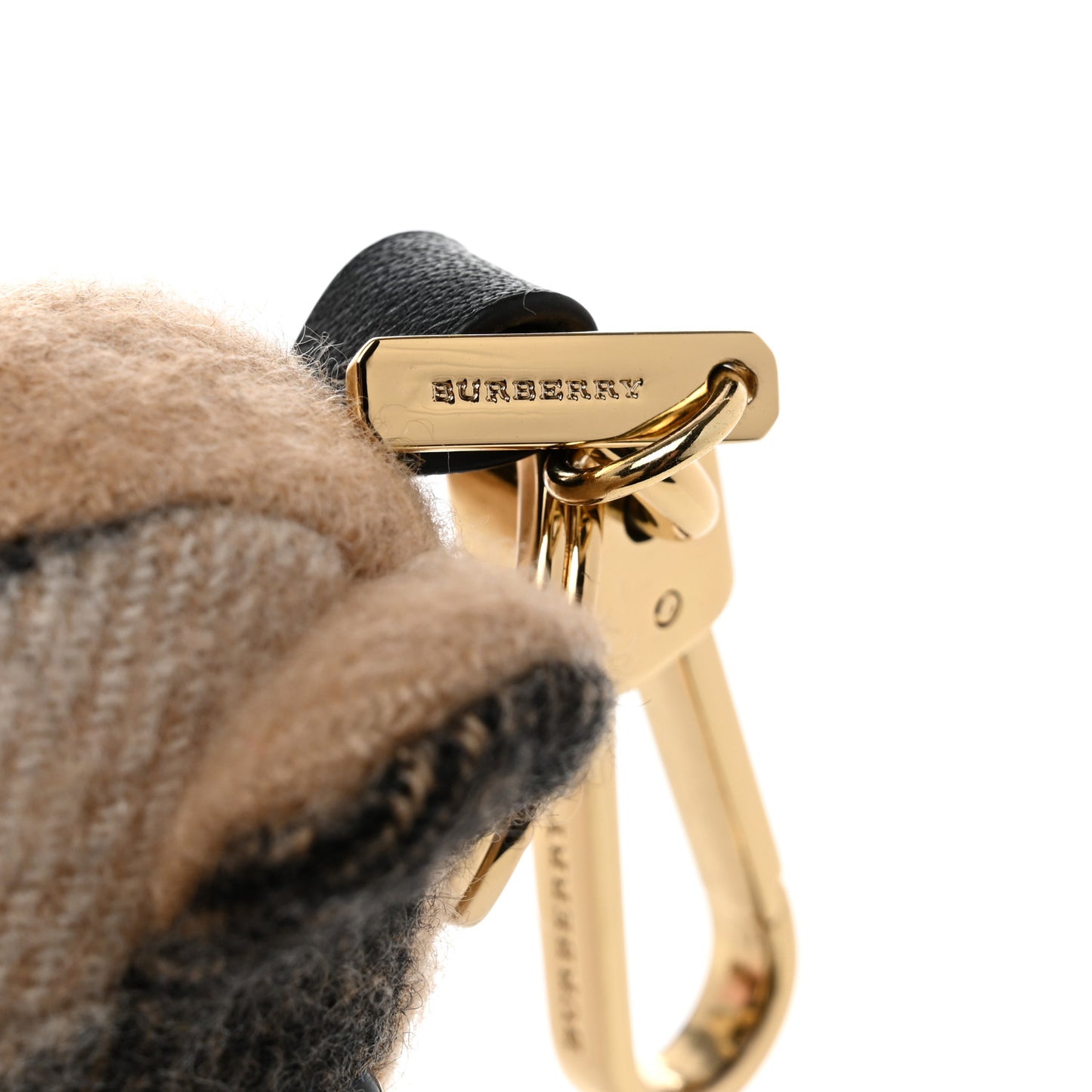 Cashmere Vintage Check Thomas Bear Bag Charm Camel